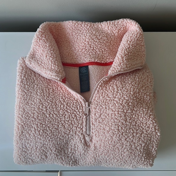 Champion fuzzy pink sweatshirt half zip - Picture 3 of 9